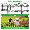 10 Packs Garden Decorative Lawn Edging Border PP Garden Fence Panels Easy Assembly Outdoor Flower Bed Landscape Fencing No-Dig Spikes with Gloves Tota