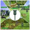 Solar Ultrasonic Animal Repeller Solar Powered Animal Repellent Chaser with PIR Motion Sensor IP54 Waterproof Sound Flashing Light for Deer Raccoon Sq