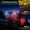 Solar Motion Sensor Alarm Outdoor 129dB with 13 Sounds & Custom Recording, PIR Motion Detector with Flashing LED Light, Solar & USB Rechargeable Anima