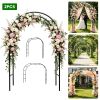 2Pack 7.87Ft H x 4.59Ft W Adjustable Metal Garden Arches DIY Outdoor Trellis for Climbing Plants Wedding Arch Decoration Iron Arbor for Backyard Garde