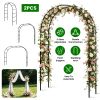 2Pack 7.87Ft H x 4.59Ft W Adjustable Metal Garden Arches DIY Outdoor Trellis for Climbing Plants Wedding Arch Decoration Iron Arbor for Backyard Garde