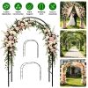 7.87Ft H x 4.59Ft W Adjustable Metal Garden Arch DIY Outdoor Trellis for Climbing Plants Wedding Arch Decoration Iron Arbor for Backyard Garden Entran