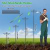 2 Packs 76in Heavy Duty Double Shepherds Hook Bird Feeder Pole Garden Hanging Holder with 4 Adjustable Height 5 Prong Base for Bird Feeder Garden Plan