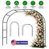 7.87Ft H x 4.59Ft W Adjustable Metal Garden Arch DIY Outdoor Trellis for Climbing Plants Wedding Arch Decoration Iron Arbor for Backyard Garden Entran
