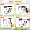 2Pack Heavy Duty Garden Hose Holder Stainless Steel Hose Hook Metal Hose Rack Reel Organizer for Water Hose Extension Cords