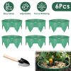 6Pcs 10in Planting Grow Rings Adjustable for Outdoor Plants Interlocking PP Plant Protection Rings with Hand Shovel Deep Watering Plant Guards for Veg
