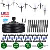 75FT Mist Drip Irrigation System with Adjustable Misting Nozzle Quick Connect Automatic Garden Watering System for Garden Lawn Patio Flower Bed