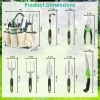 13Pcs Garden Tool Set Aluminum Alloy Gardening Hand Tools Starter Kit With Garden Bag Heavy Duty Outdoor Hand Tools With Non-Slip Ergonomic Handle For