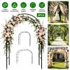 2Pack 7.87Ft H x 4.59Ft W Adjustable Metal Garden Arches DIY Outdoor Trellis for Climbing Plants Wedding Arch Decoration Iron Arbor for Backyard Garde