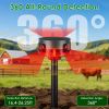 Solar Motion Sensor Alarm Outdoor 129dB with 13 Sounds & Custom Recording, PIR Motion Detector with Flashing LED Light, Solar & USB Rechargeable Anima