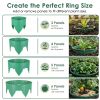6Pcs 10in Planting Grow Rings Adjustable for Outdoor Plants Interlocking PP Plant Protection Rings with Hand Shovel Deep Watering Plant Guards for Veg