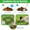 10 Packs Garden Decorative Lawn Edging Border PP Garden Fence Panels Easy Assembly Outdoor Flower Bed Landscape Fencing No-Dig Spikes with Gloves Tota