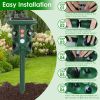 Solar Ultrasonic Animal Repeller Solar Powered Animal Repellent Chaser with PIR Motion Sensor IP54 Waterproof Sound Flashing Light for Deer Raccoon Sq